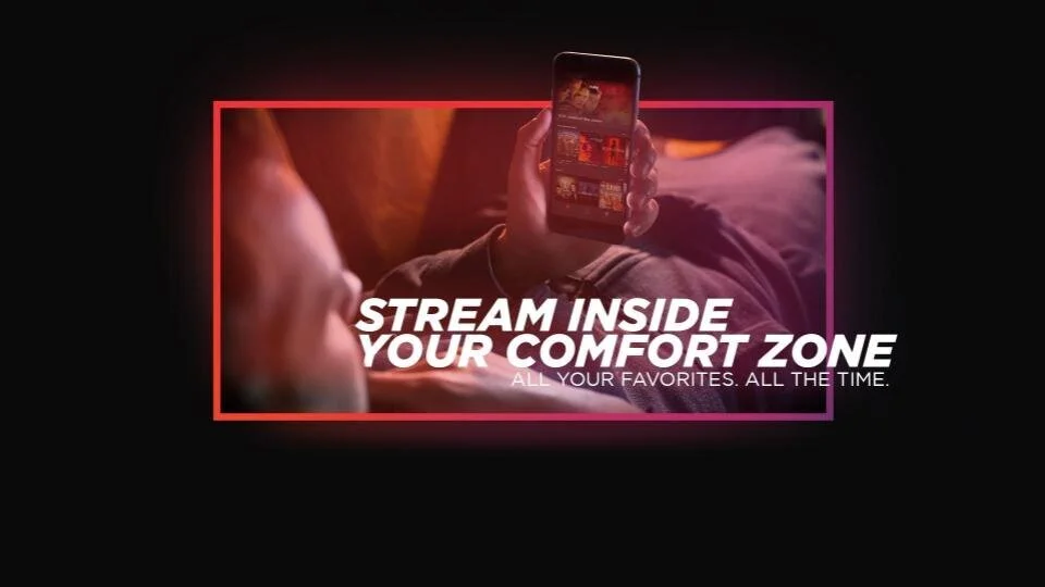 Tubi video ad frame: Stream Inside Your Comfort Zone